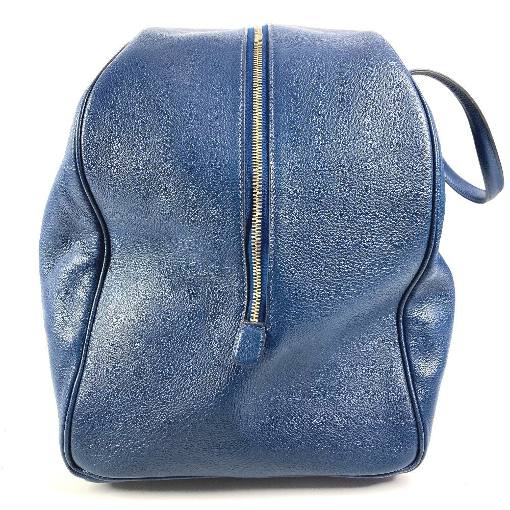 HERMES Gallop Handbag, Travel Bag, Boston Bag, Buffalo Skipper, Unisex, Blue