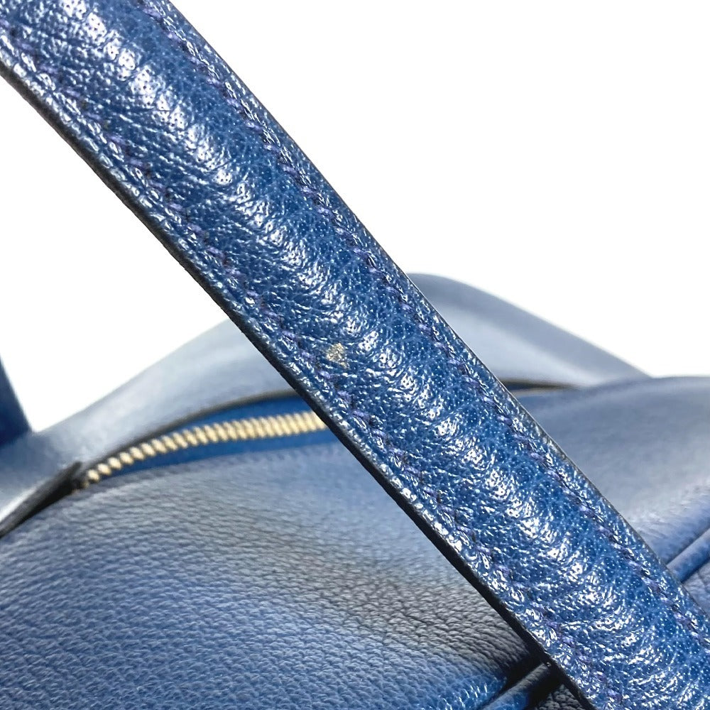 HERMES Gallop Handbag, Travel Bag, Boston Bag, Buffalo Skipper, Unisex, Blue
