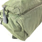 PRADA Triangle Logo Plate Bag Backpack Rucksack Nylon Unisex Khaki