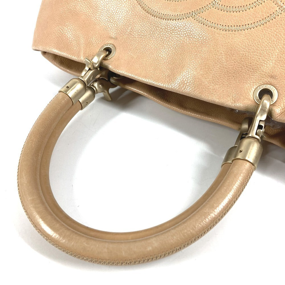 CHANEL CC ココマーク ロゴ カバン トートバッグ 肩掛け ハンドバッグ ショルダーバッグ キャビアスキン ユニセックス ベージュ