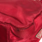 PRADA Triangle Logo Plate Plastic Handle Bag Handbag Shoulder Bag Nylon Unisex Red
