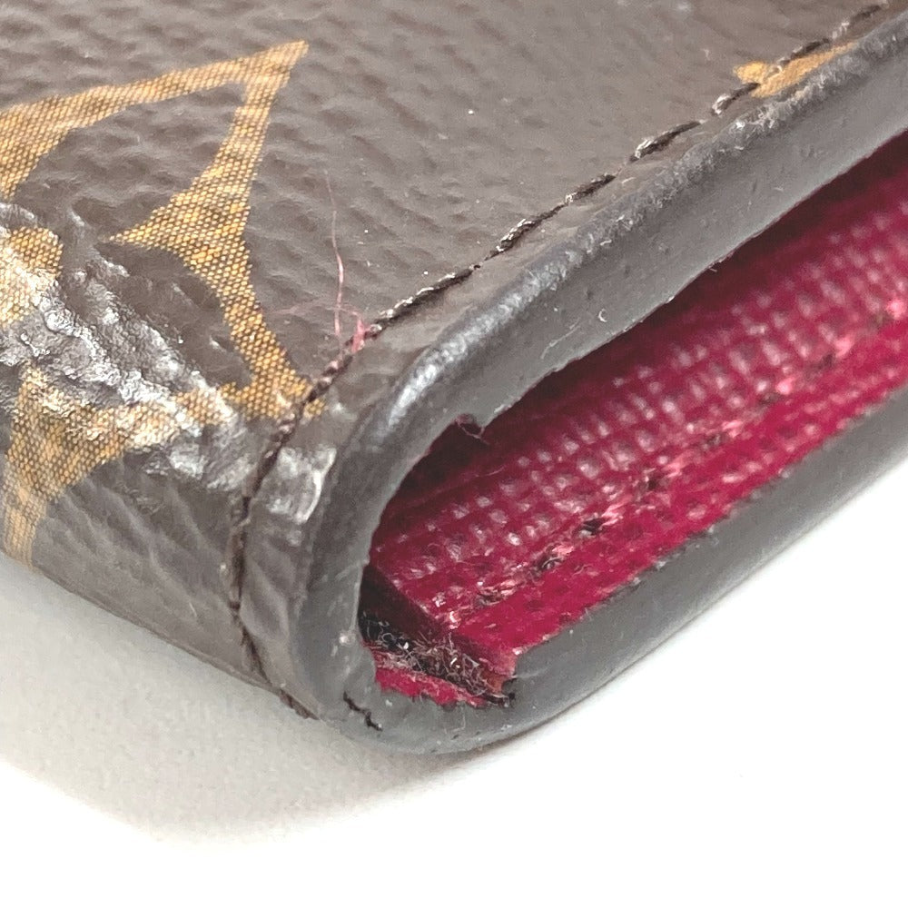 LOUIS VUITTON M41939 モノグラム ポルトモネロザリ コンパクトウォレット フラップ 2つ折り財布 モノグラムキャンバス ユニセックス フューシャ ブラウン