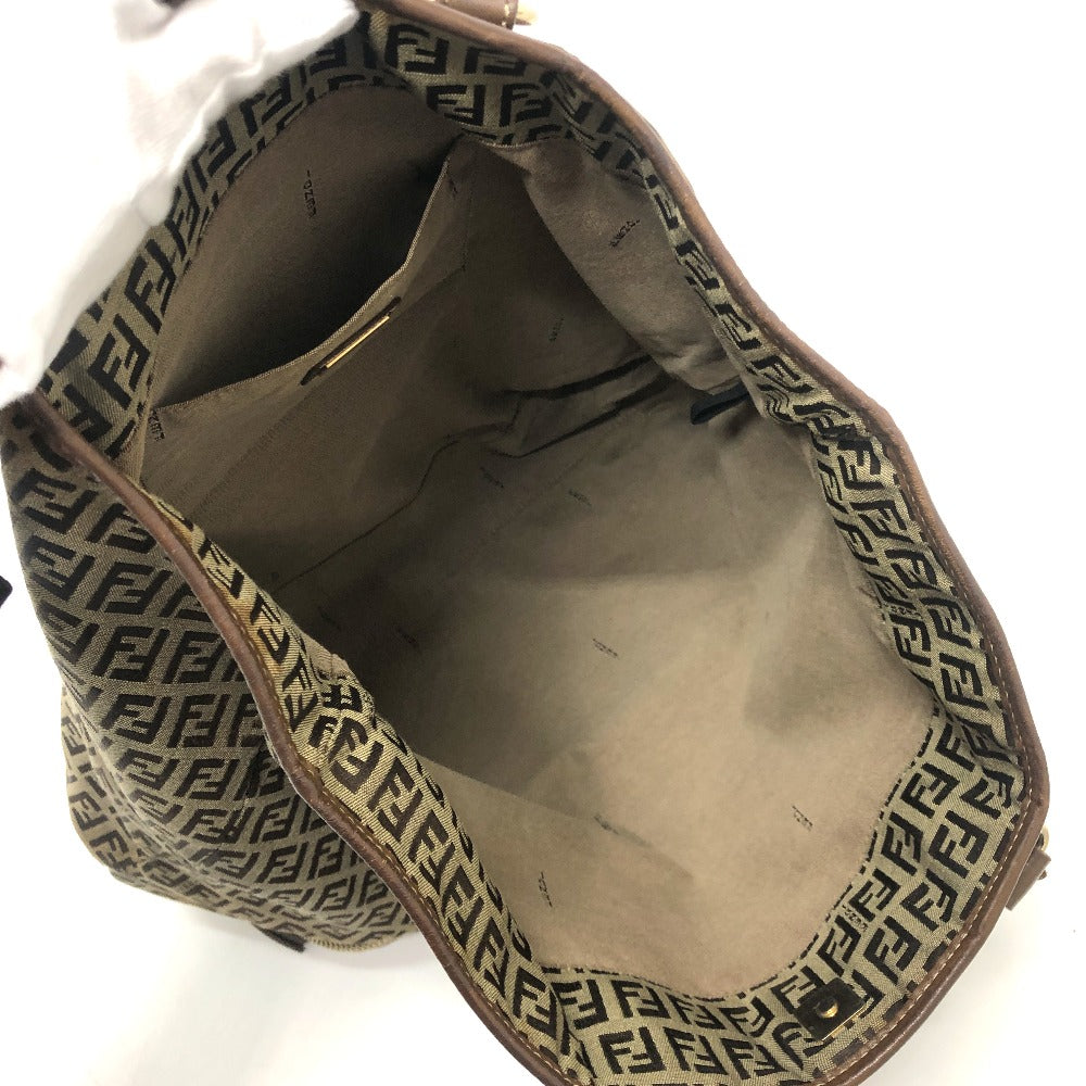 FENDI ズッキーノ カバン トートバッグ ハンドバッグ 肩掛け ショルダーバッグ キャンバス/レザー ユニセックス ベージュ