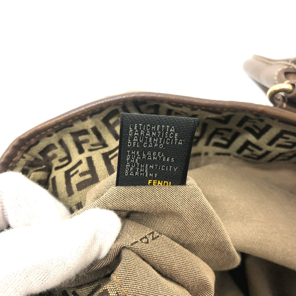 FENDI ズッキーノ カバン トートバッグ ハンドバッグ 肩掛け ショルダーバッグ キャンバス/レザー ユニセックス ベージュ
