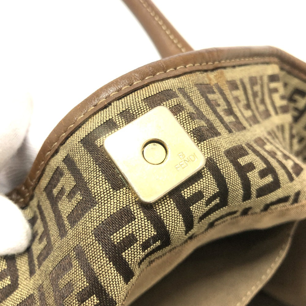 FENDI ズッキーノ カバン トートバッグ ハンドバッグ 肩掛け ショルダーバッグ キャンバス/レザー ユニセックス ベージュ