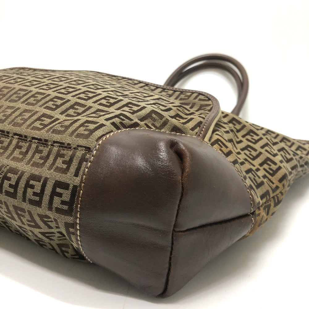 FENDI ズッキーノ カバン トートバッグ ハンドバッグ 肩掛け ショルダーバッグ キャンバス/レザー ユニセックス ベージュ