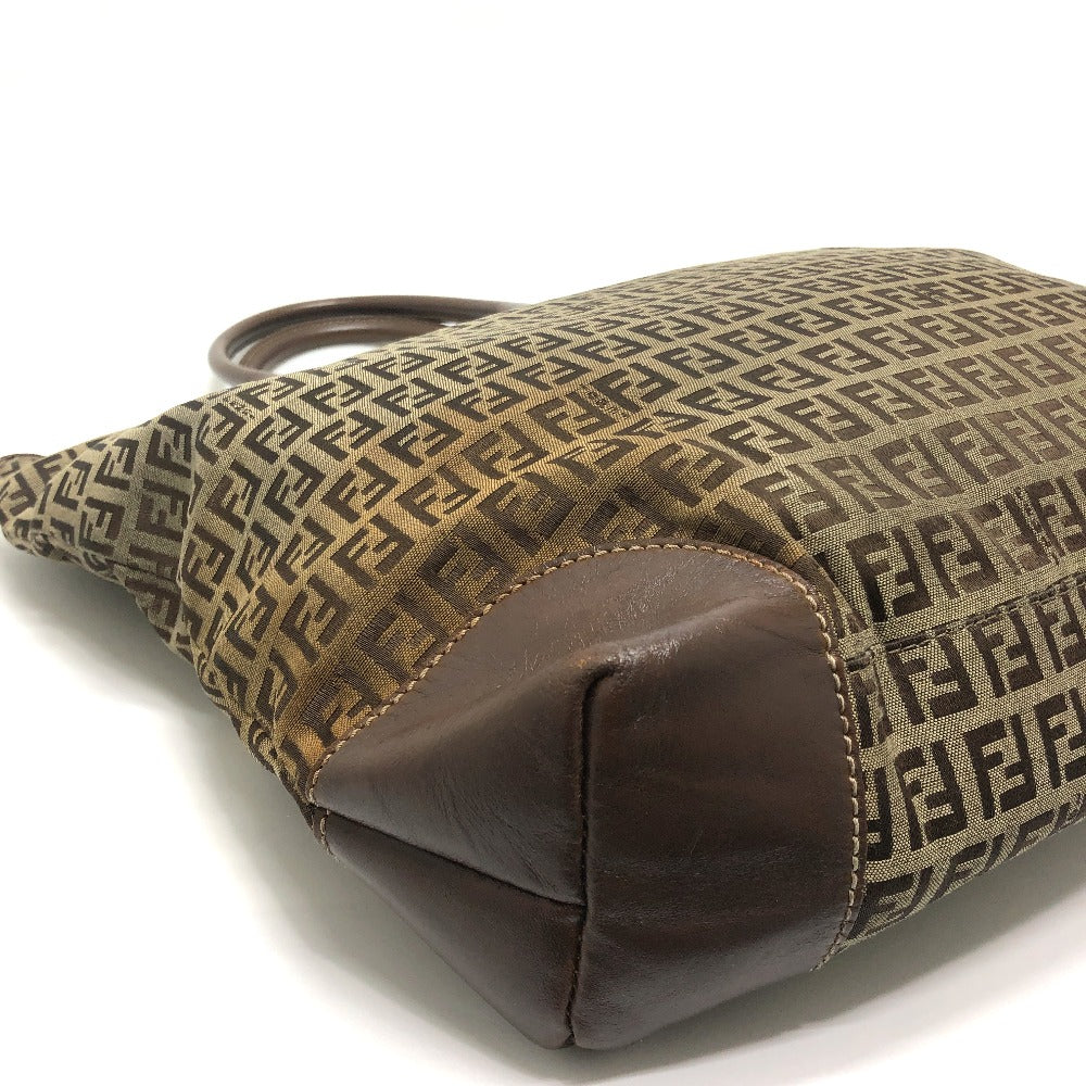 FENDI ズッキーノ カバン トートバッグ ハンドバッグ 肩掛け ショルダーバッグ キャンバス/レザー ユニセックス ベージュ