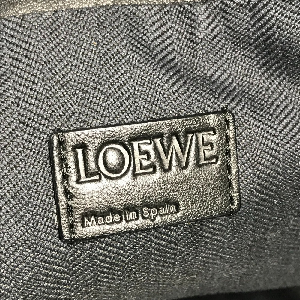 LOEWE アナグラム ヤゴ 総柄 バックパック カバン リュックサック レザー ユニセックス ブラック