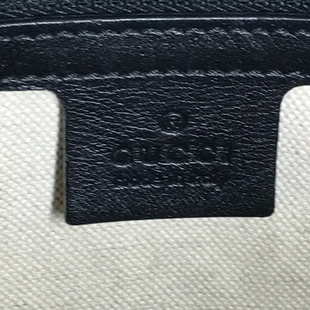 GUCCI 625774 GG Embossed Logo Bag Tote Bag Shoulder Bag Leather Unisex Black