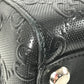 GUCCI 625774 GG Embossed Logo Bag Tote Bag Shoulder Bag Leather Unisex Black