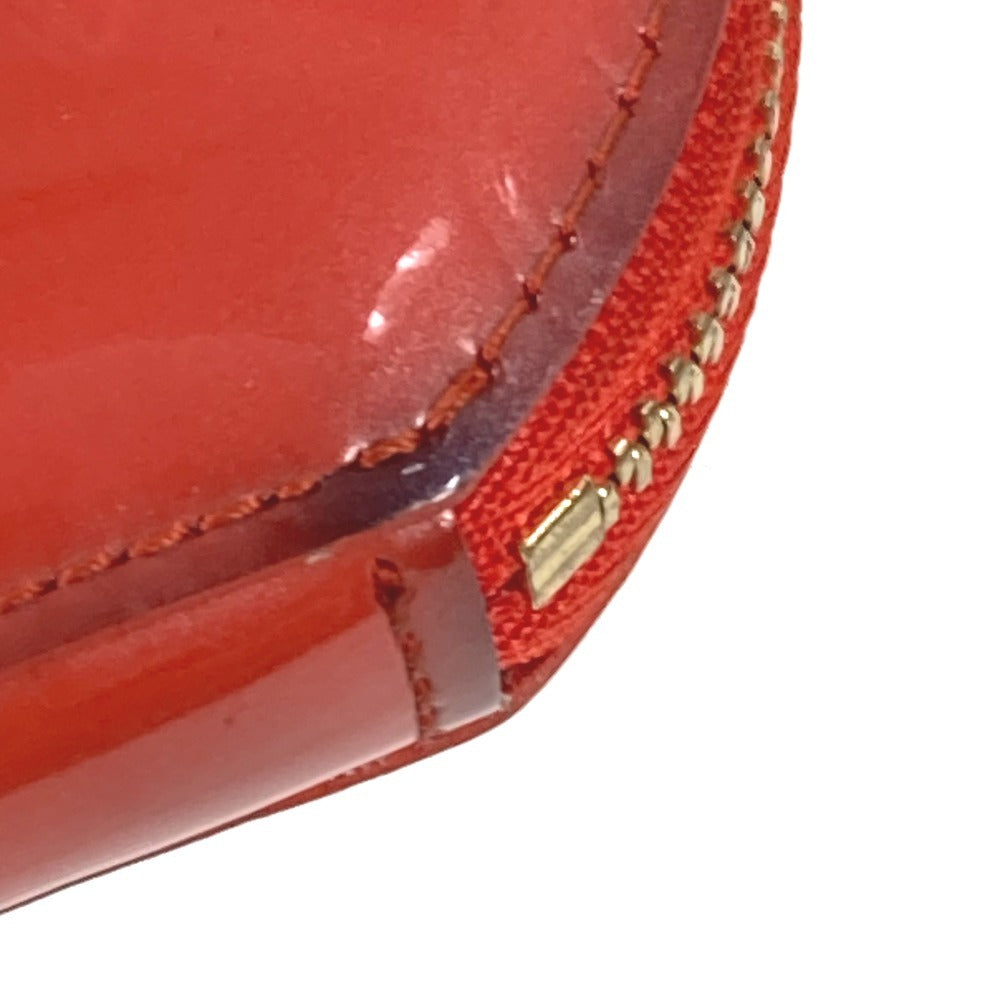 LOUIS VUITTON M93691 モノグラムヴェルニ ローズ 薔薇 ポルト モネ シャポー ポルトモネシャポー 財布 小銭入れ ラウンドファスナー コインケース モノグラムヴェルニ ユニセックス オレンジサンセット オレンジ