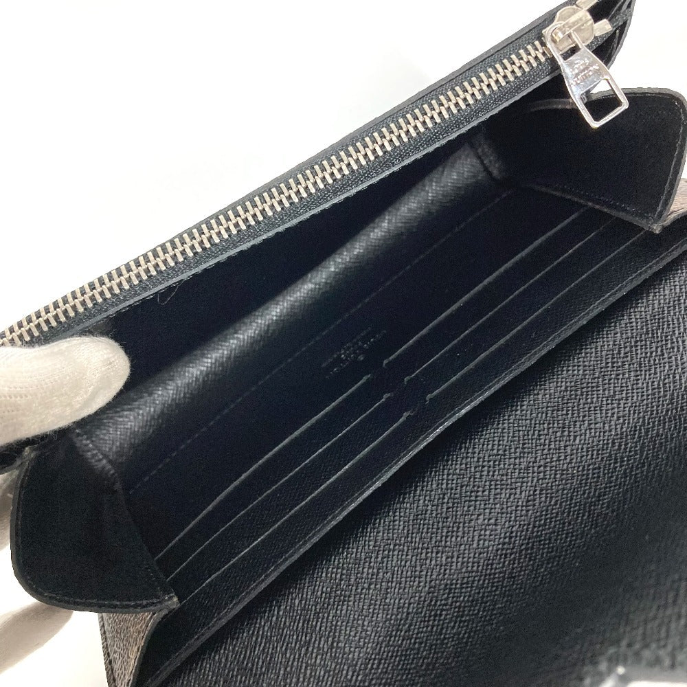 HERMES モノグラム ストライプ ポルトフォイユ ツイスト モノグラム ウォレット チェーンウォレット ショルダーバッグ 長財布 モノグラムキャンバス ユニセックス ブラウン