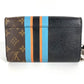 HERMES モノグラム ストライプ ポルトフォイユ ツイスト モノグラム ウォレット チェーンウォレット ショルダーバッグ 長財布 モノグラムキャンバス ユニセックス ブラウン