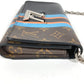HERMES モノグラム ストライプ ポルトフォイユ ツイスト モノグラム ウォレット チェーンウォレット ショルダーバッグ 長財布 モノグラムキャンバス ユニセックス ブラウン