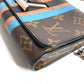 HERMES モノグラム ストライプ ポルトフォイユ ツイスト モノグラム ウォレット チェーンウォレット ショルダーバッグ 長財布 モノグラムキャンバス ユニセックス ブラウン