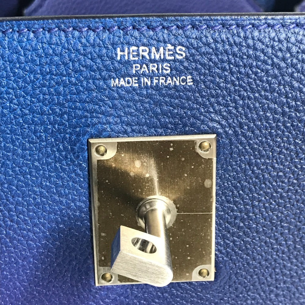 HERMES グラデーション オータクロア40 オータクロア 40 コスモス カバン トートバッグ ハンドバッグ トゴ ユニセックス ブルーニュイ/ヴァイオレット ブルー