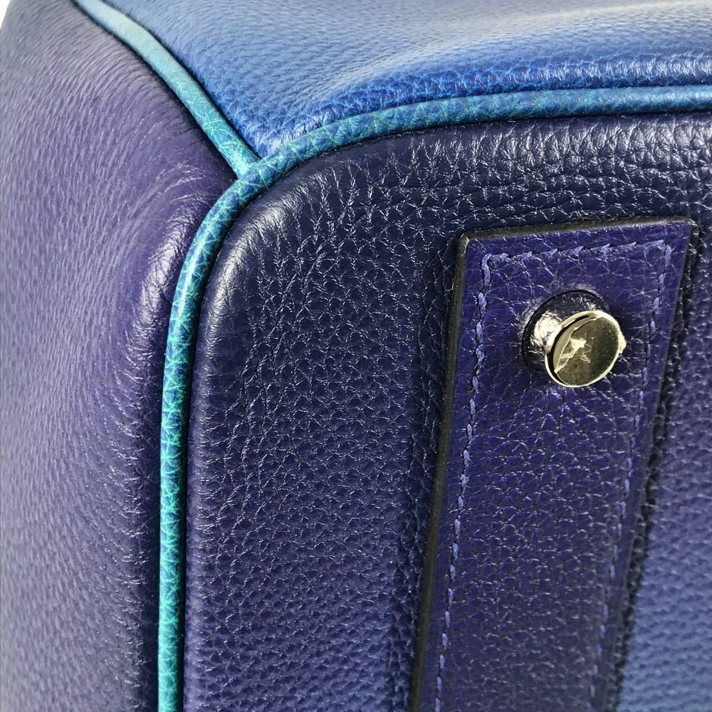 HERMES グラデーション オータクロア40 オータクロア 40 コスモス カバン トートバッグ ハンドバッグ トゴ ユニセックス ブルーニュイ/ヴァイオレット ブルー