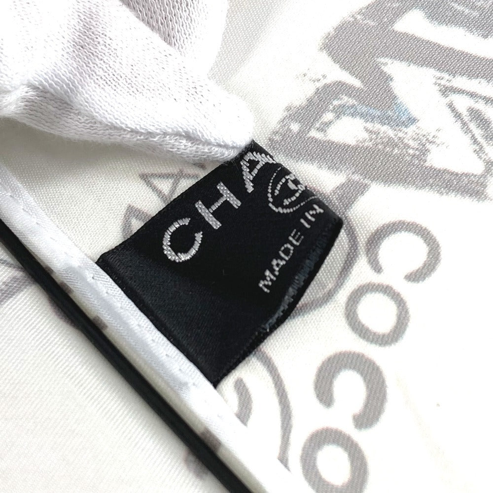 CHANEL CC Coco Mark All-Over Print Folding Umbrella Umbrella Polyester Unisex White