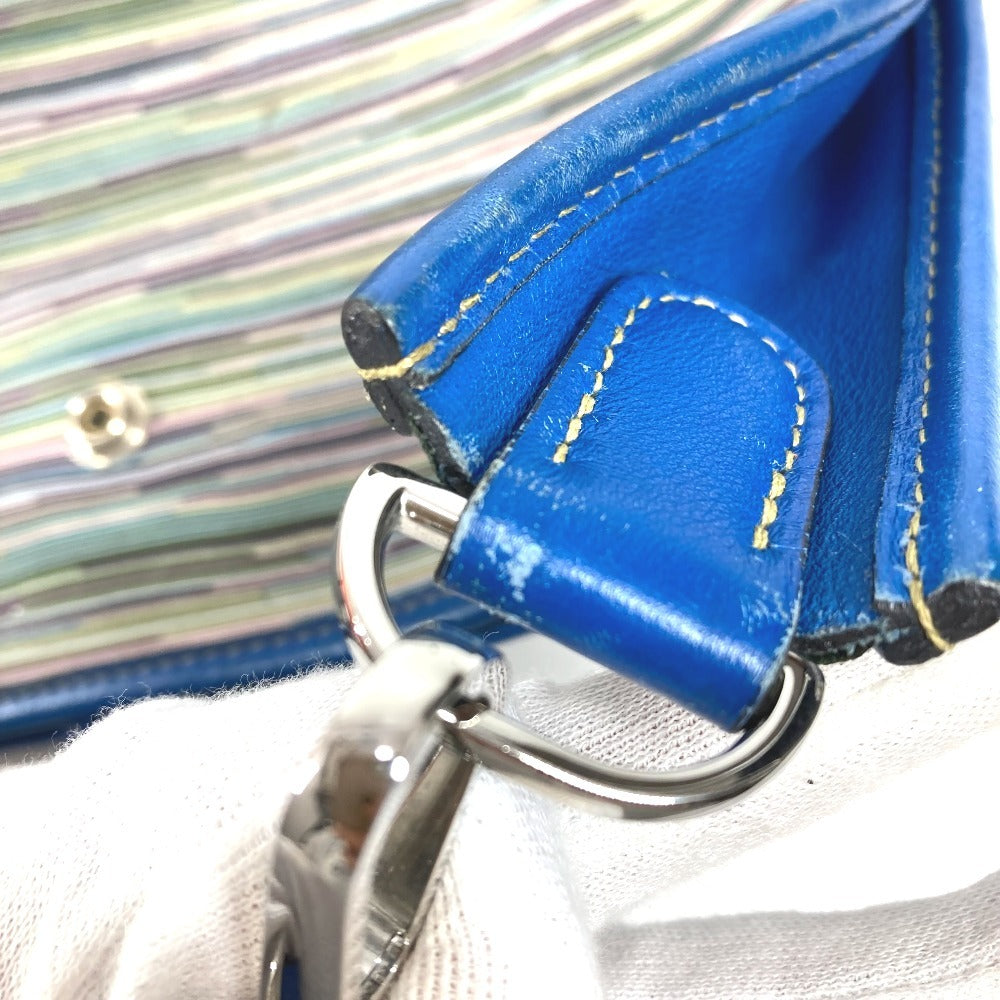 HERMES H-perforated logo Evelyne 1 bag crossbody shoulder bag leather unisex blue