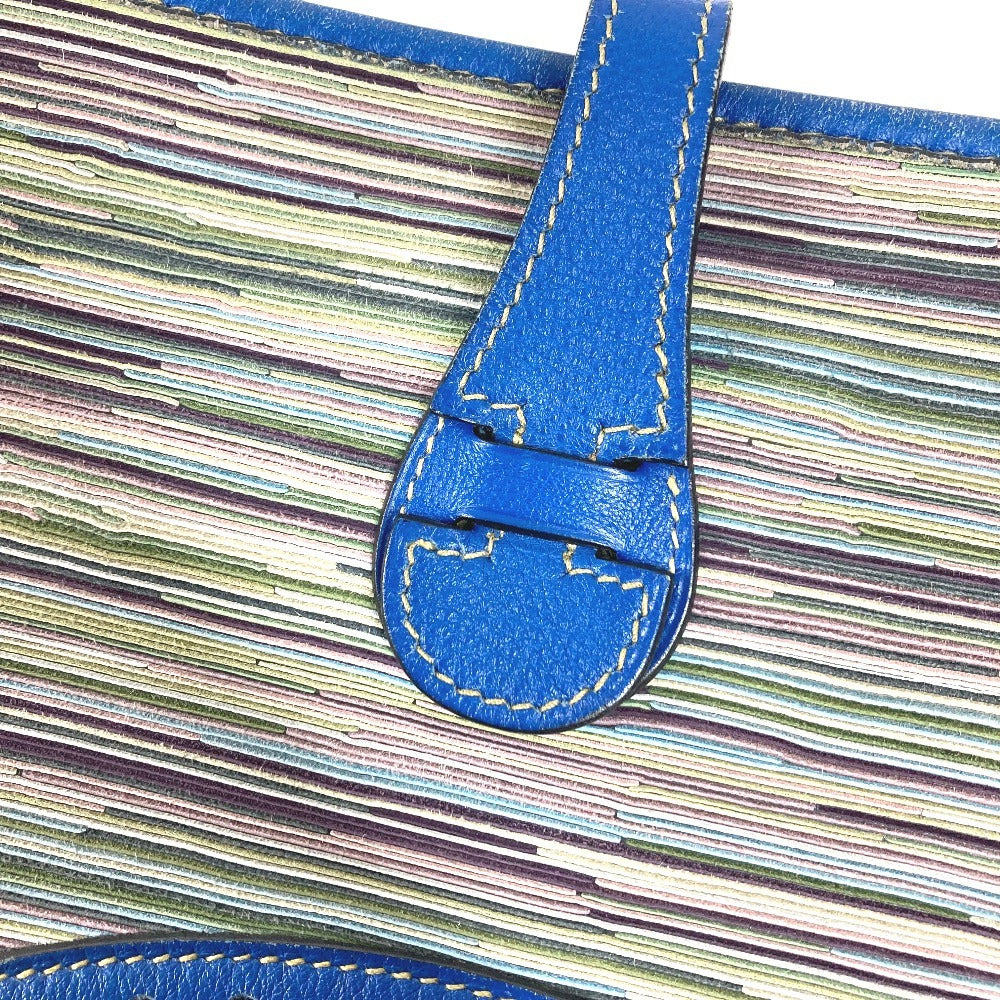 HERMES H-perforated logo Evelyne 1 bag crossbody shoulder bag leather unisex blue