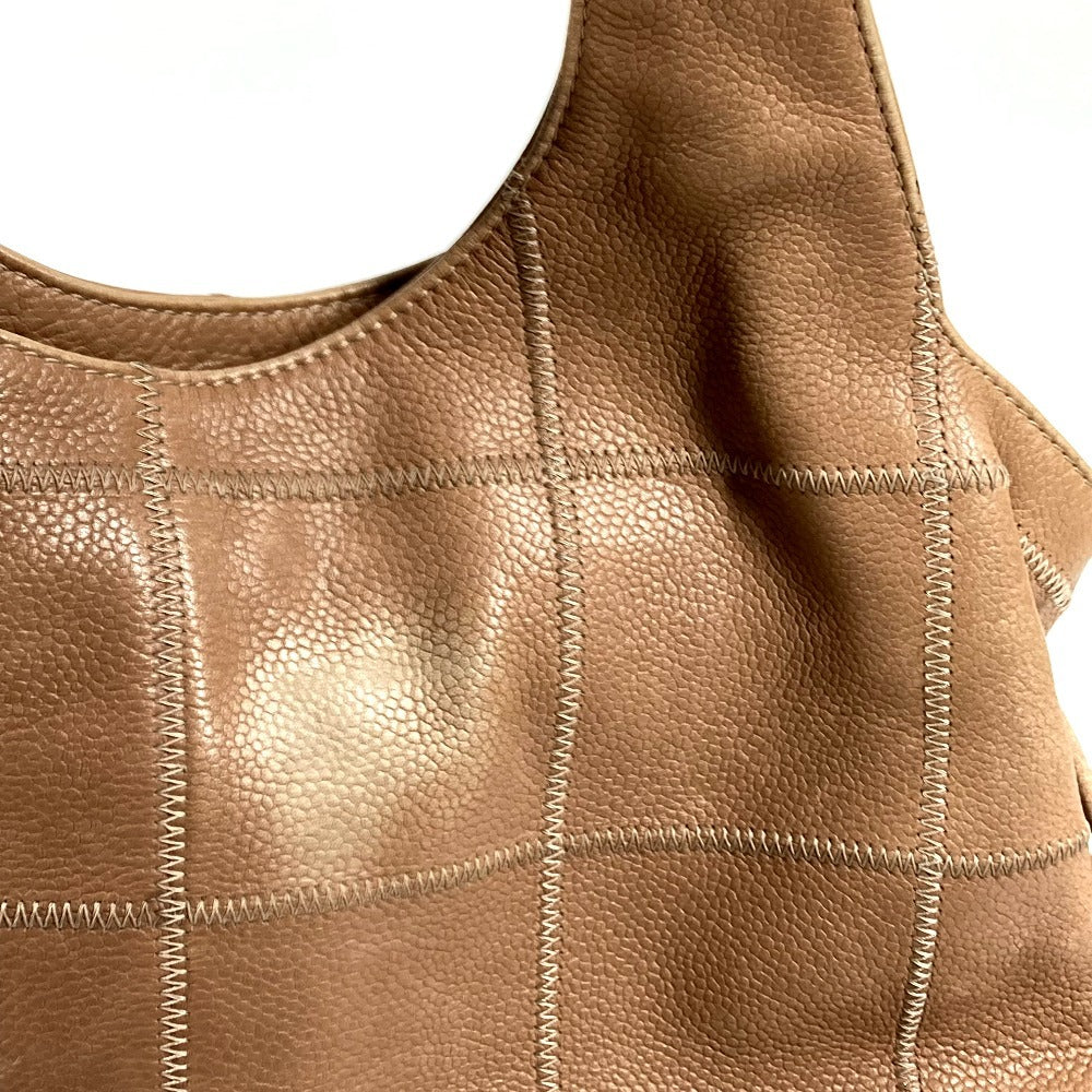 CHANEL Chocolate Bar Logo Fringe Tassel Shoulder Bag for Women, Beige