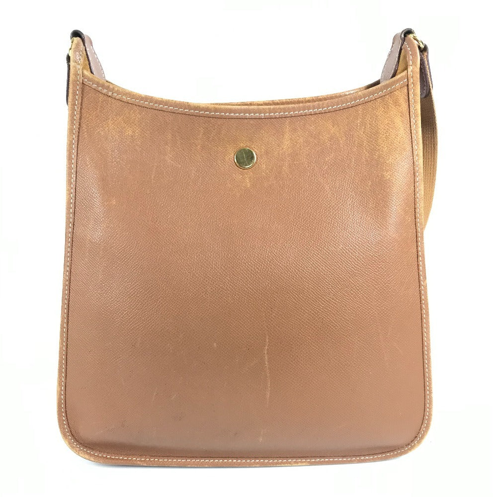 HERMES Vintage Vespa PM Crossbody Bag Leather Unisex Brown