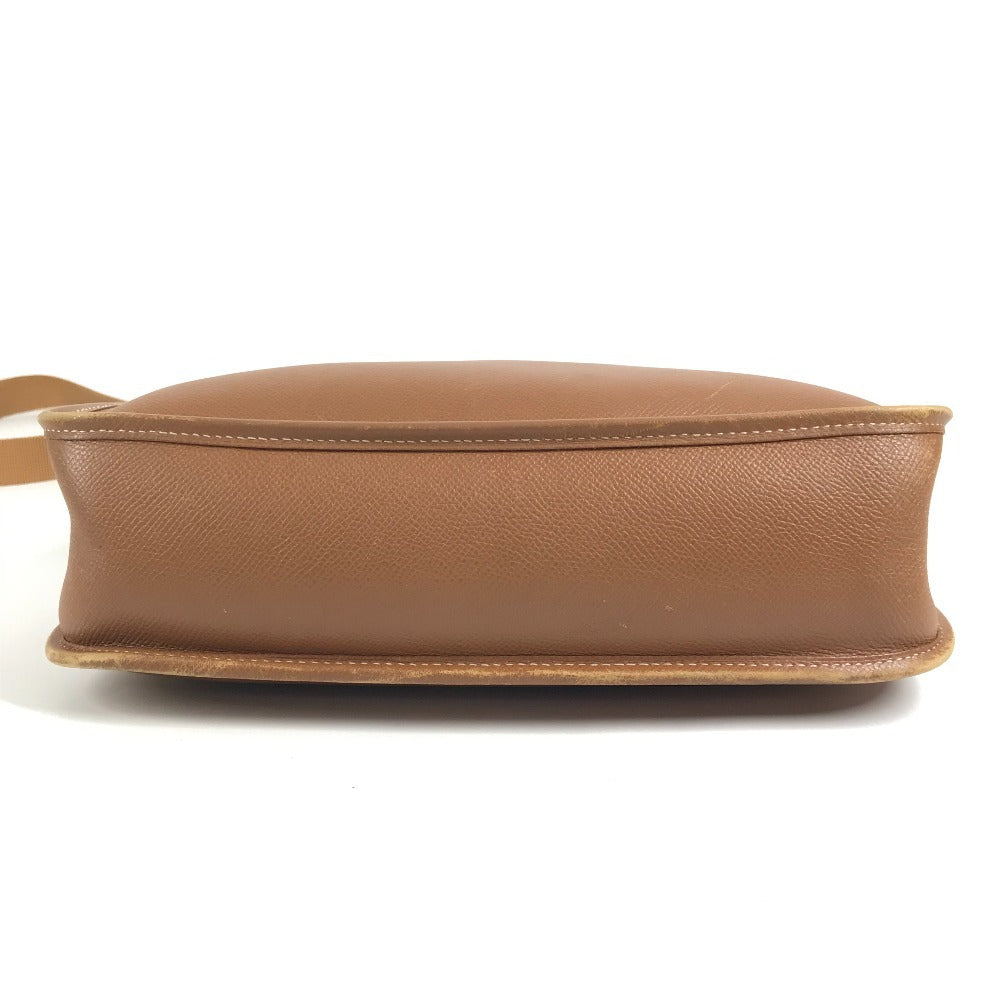 HERMES Vintage Vespa PM Crossbody Bag Leather Unisex Brown