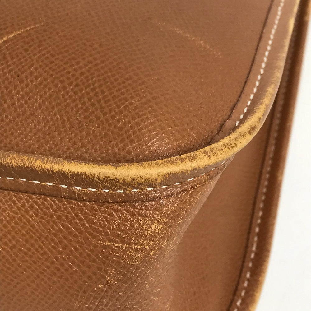 HERMES Vintage Vespa PM Crossbody Bag Leather Unisex Brown