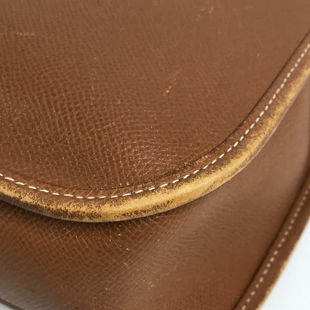 HERMES Vintage Vespa PM Crossbody Bag Leather Unisex Brown
