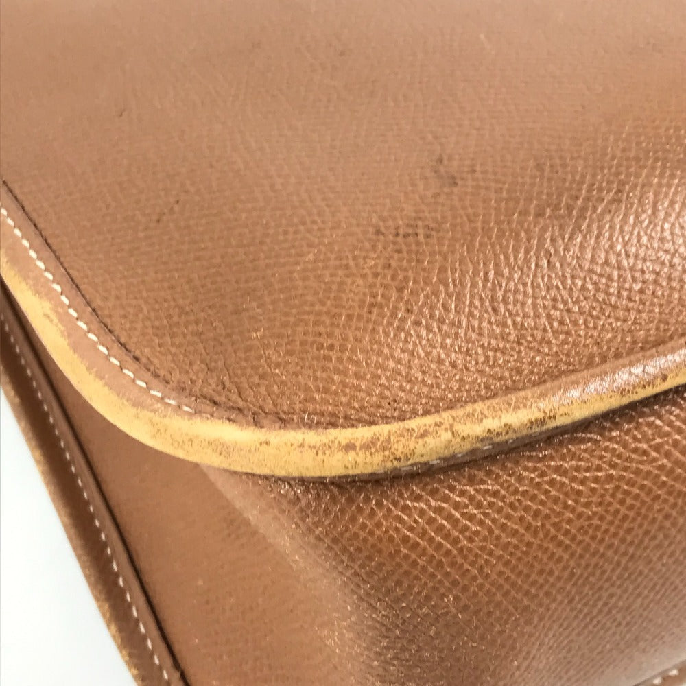 HERMES Vintage Vespa PM Crossbody Bag Leather Unisex Brown
