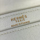 HERMES Vintage Medor Pouch Flap Bag Clutch Bag Leather Unisex White x Navy