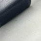 HERMES Vintage Medor Pouch Flap Bag Clutch Bag Leather Unisex White x Navy