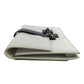 HERMES Vintage Medor Pouch Flap Bag Clutch Bag Leather Unisex White x Navy