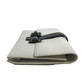 HERMES Vintage Medor Pouch Flap Bag Clutch Bag Leather Unisex White x Navy
