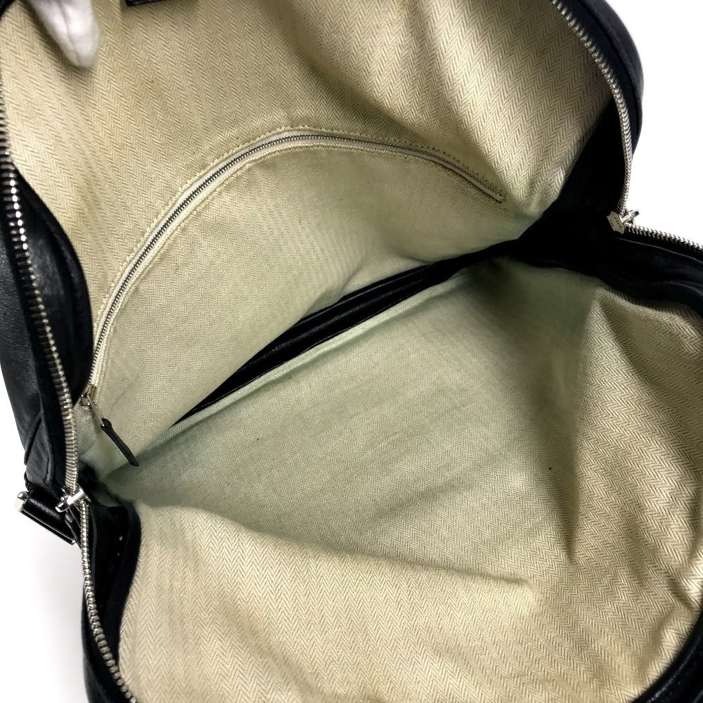 HERMES ヴィンテージ ロゴ ハンドバッグ トートバッグ カバン 肩掛け ビジネスバッグ 書類バッグ ショルダーバッグ レザー ユニセックス ブラック