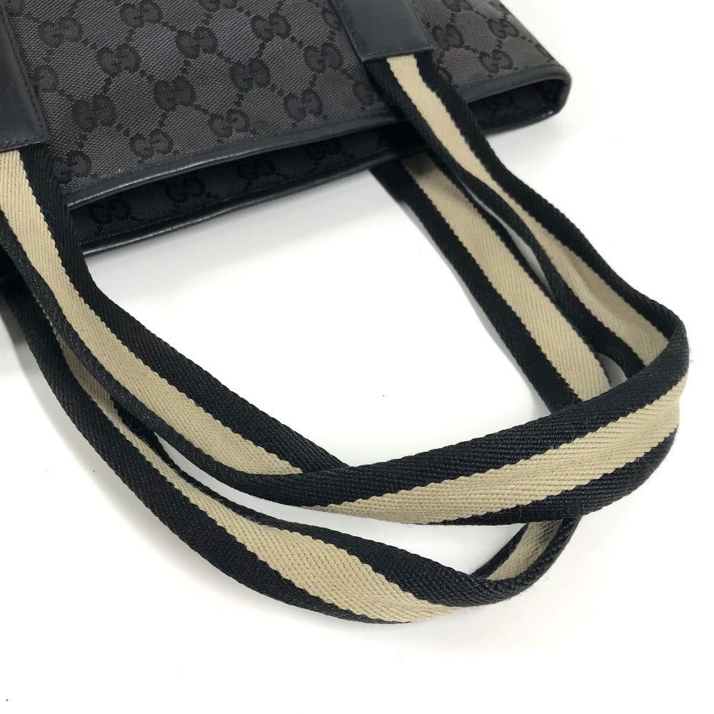 GUCCI 019 0401 GG Logo Bag Tote Bag Shoulder Bag Bucket Bag Shoulder Bag Leather/Canvas Unisex Black