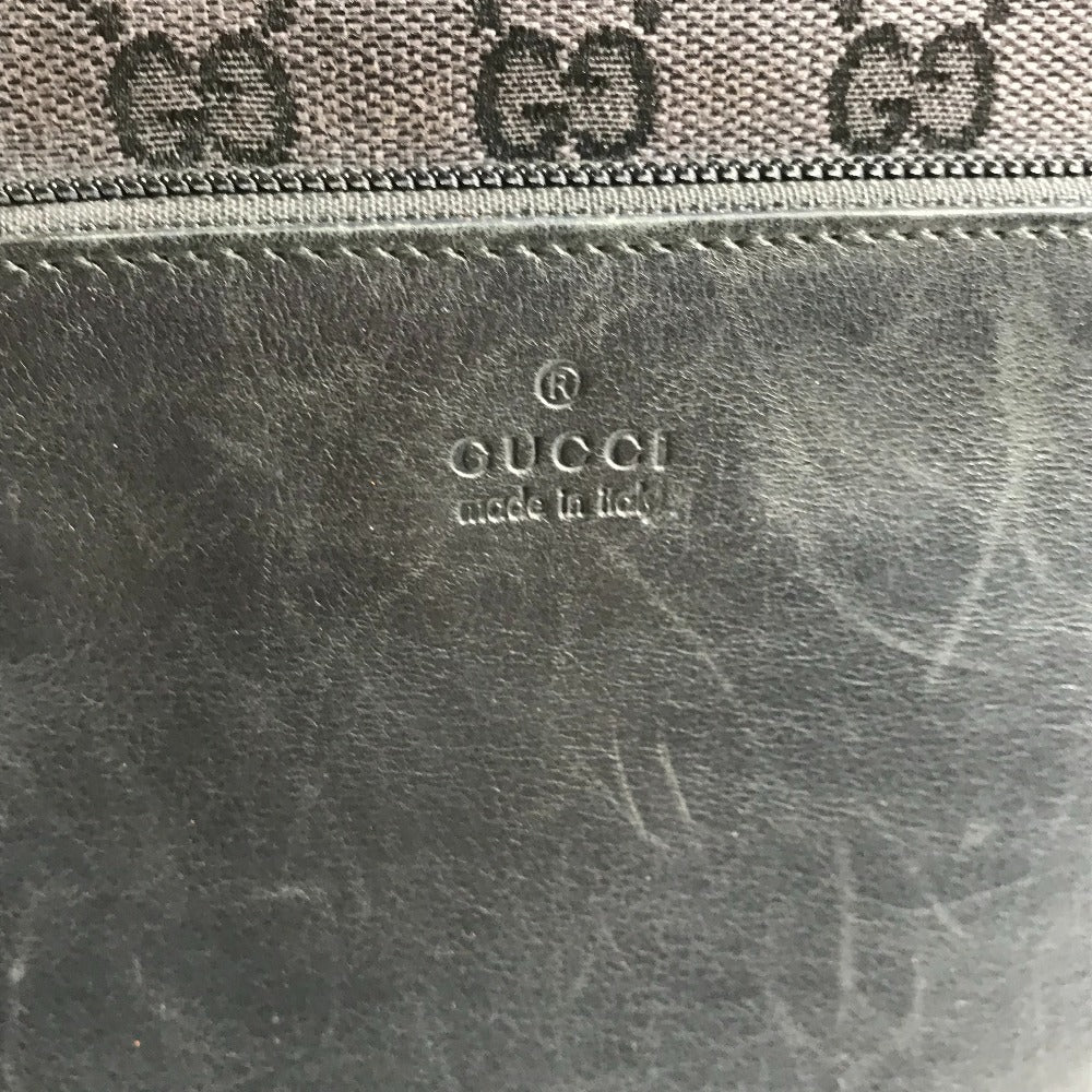 GUCCI 019 0401 GG Logo Bag Tote Bag Shoulder Bag Bucket Bag Shoulder Bag Leather/Canvas Unisex Black