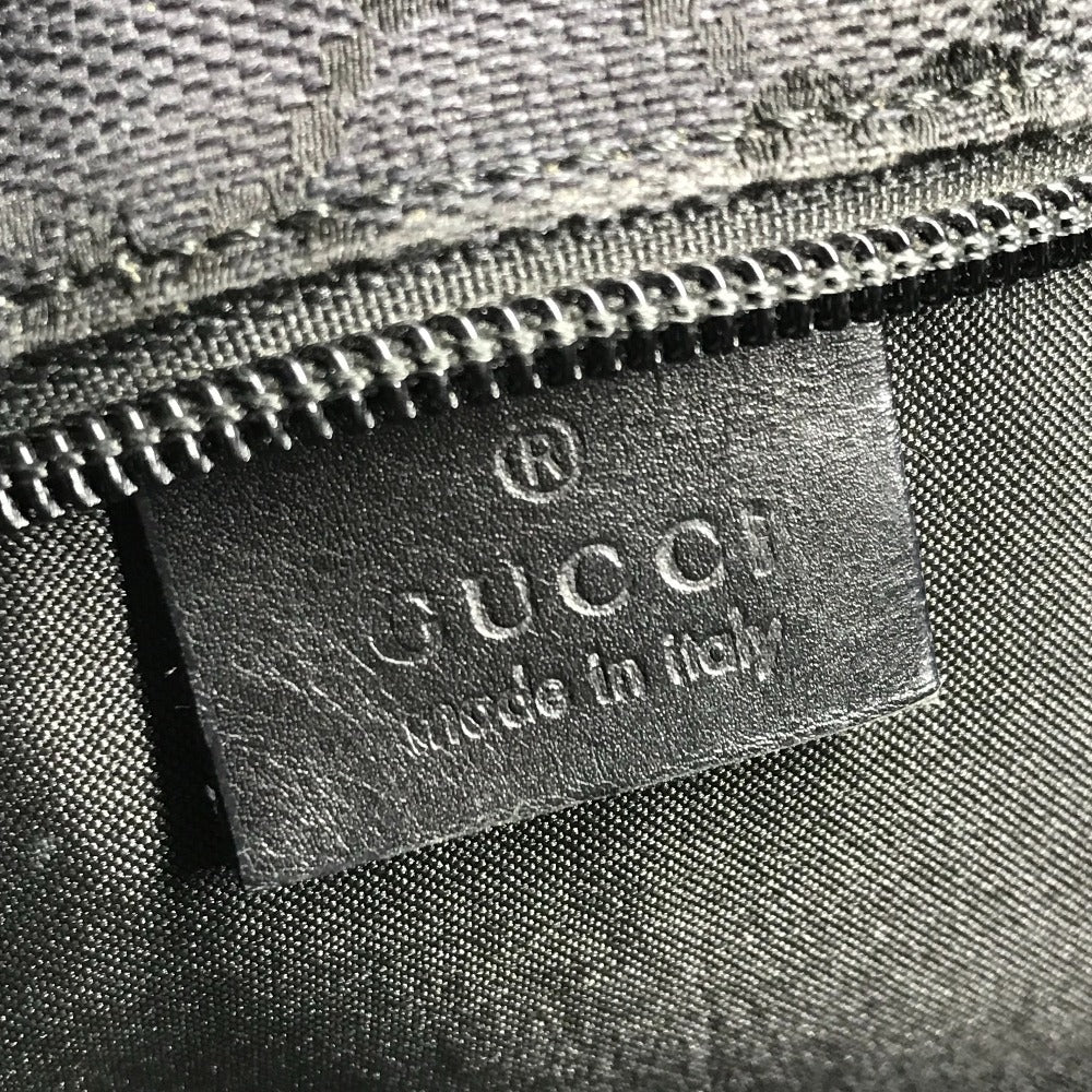 GUCCI 019 0401 GG Logo Bag Tote Bag Shoulder Bag Bucket Bag Shoulder Bag Leather/Canvas Unisex Black