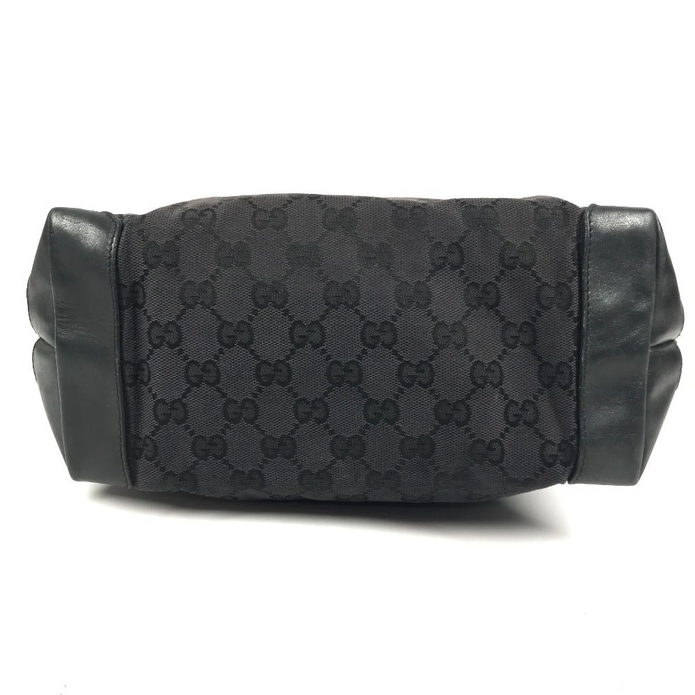 GUCCI 019 0401 GG Logo Bag Tote Bag Shoulder Bag Bucket Bag Shoulder Bag Leather/Canvas Unisex Black