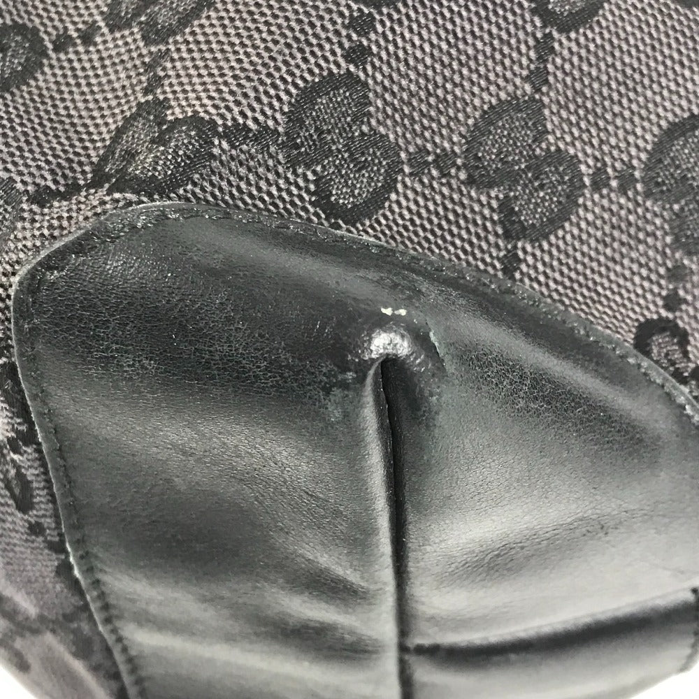 GUCCI 019 0401 GG Logo Bag Tote Bag Shoulder Bag Bucket Bag Shoulder Bag Leather/Canvas Unisex Black