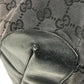 GUCCI 019 0401 GG Logo Bag Tote Bag Shoulder Bag Bucket Bag Shoulder Bag Leather/Canvas Unisex Black