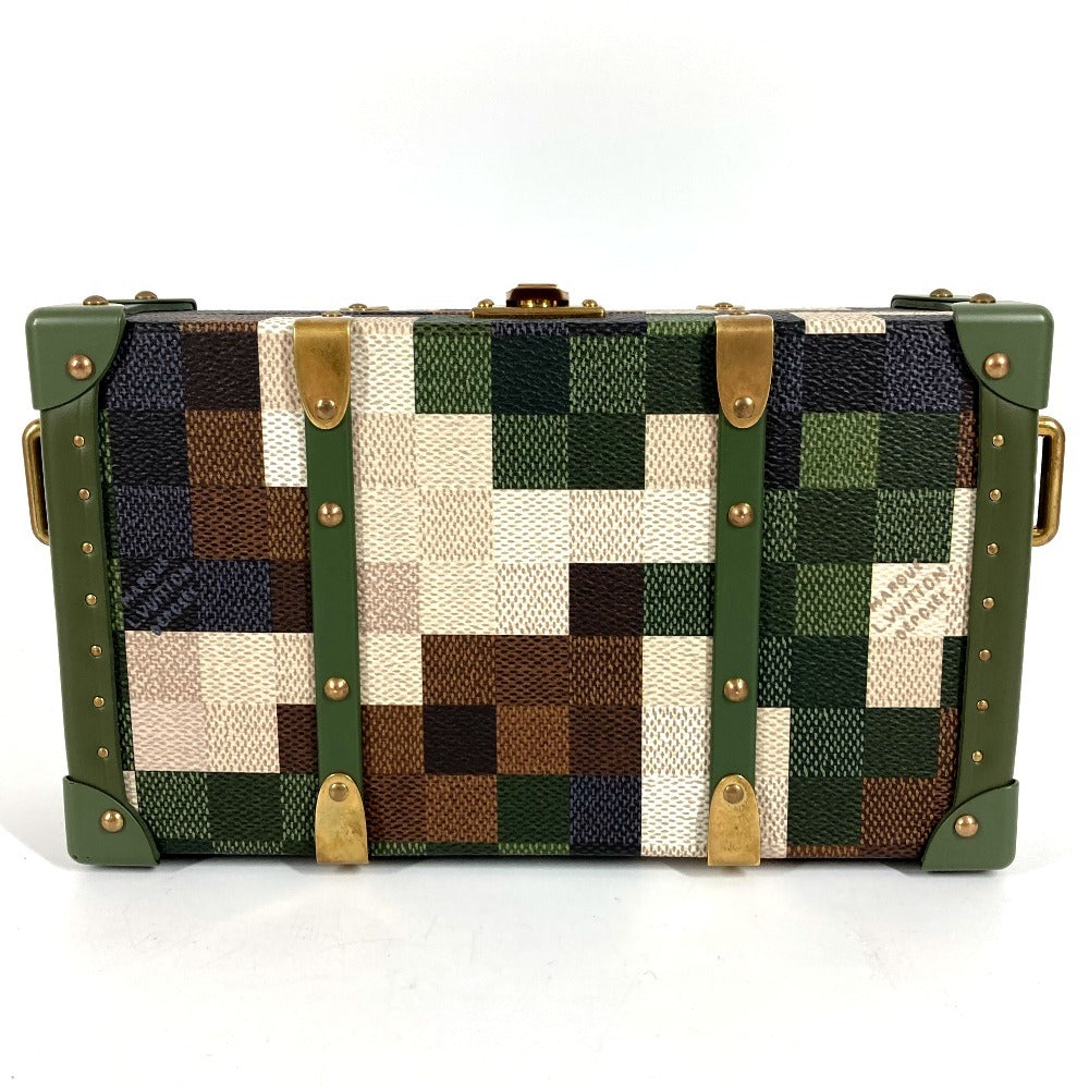 LOUIS VUITTON M10489 ダモフラージュ ネオウォレットトランク カバン 斜め掛け 2WAYバッグ クラッチバッグ ポーチ ショルダーバッグ レザー ユニセックス カーキ