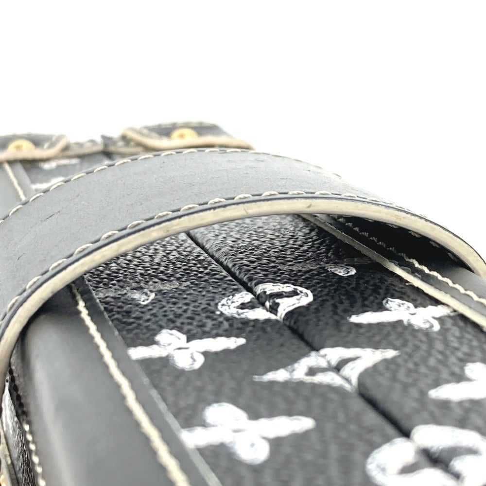 LOUIS VUITTON M44437 モノグラム キャットグラム 猫 プティットマル カバン 斜め掛け ボックスバッグ 2WAY クラッチバッグ ショルダーバッグ レザー ユニセックス ブラック