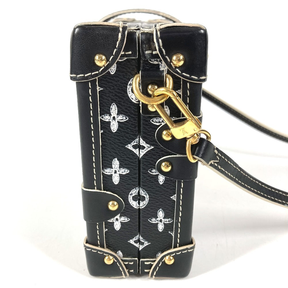 LOUIS VUITTON M44437 モノグラム キャットグラム 猫 プティットマル カバン 斜め掛け ボックスバッグ 2WAY クラッチバッグ ショルダーバッグ レザー ユニセックス ブラック
