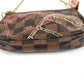 LOUIS VUITTON N41433 Damier Mini Pochette Accessoires Bag Accessory Pouch Chain Bag Handbag Damier Canvas Unisex Ebene Brown