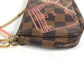 LOUIS VUITTON N41433 Damier Mini Pochette Accessoires Bag Accessory Pouch Chain Bag Handbag Damier Canvas Unisex Ebene Brown