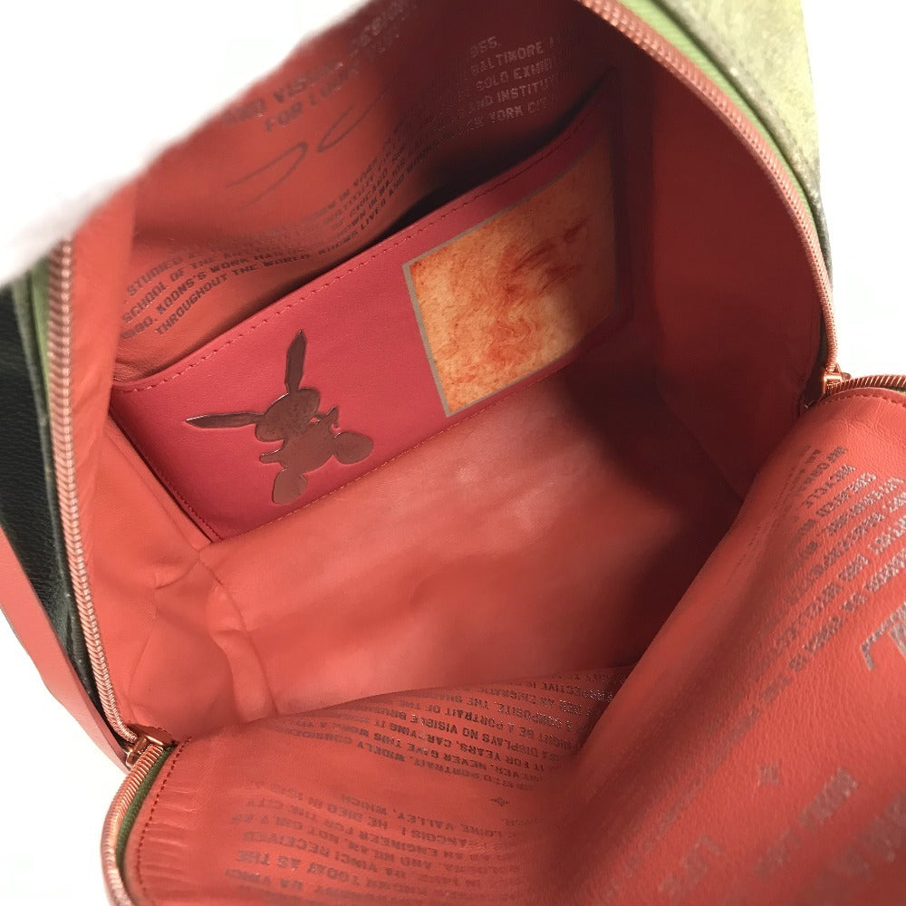 LOUIS VUITTON M43375 マスターズコレクション モナリザ パームスプリングス バックパック カバン リュックサック レザー ユニセックス カーキ