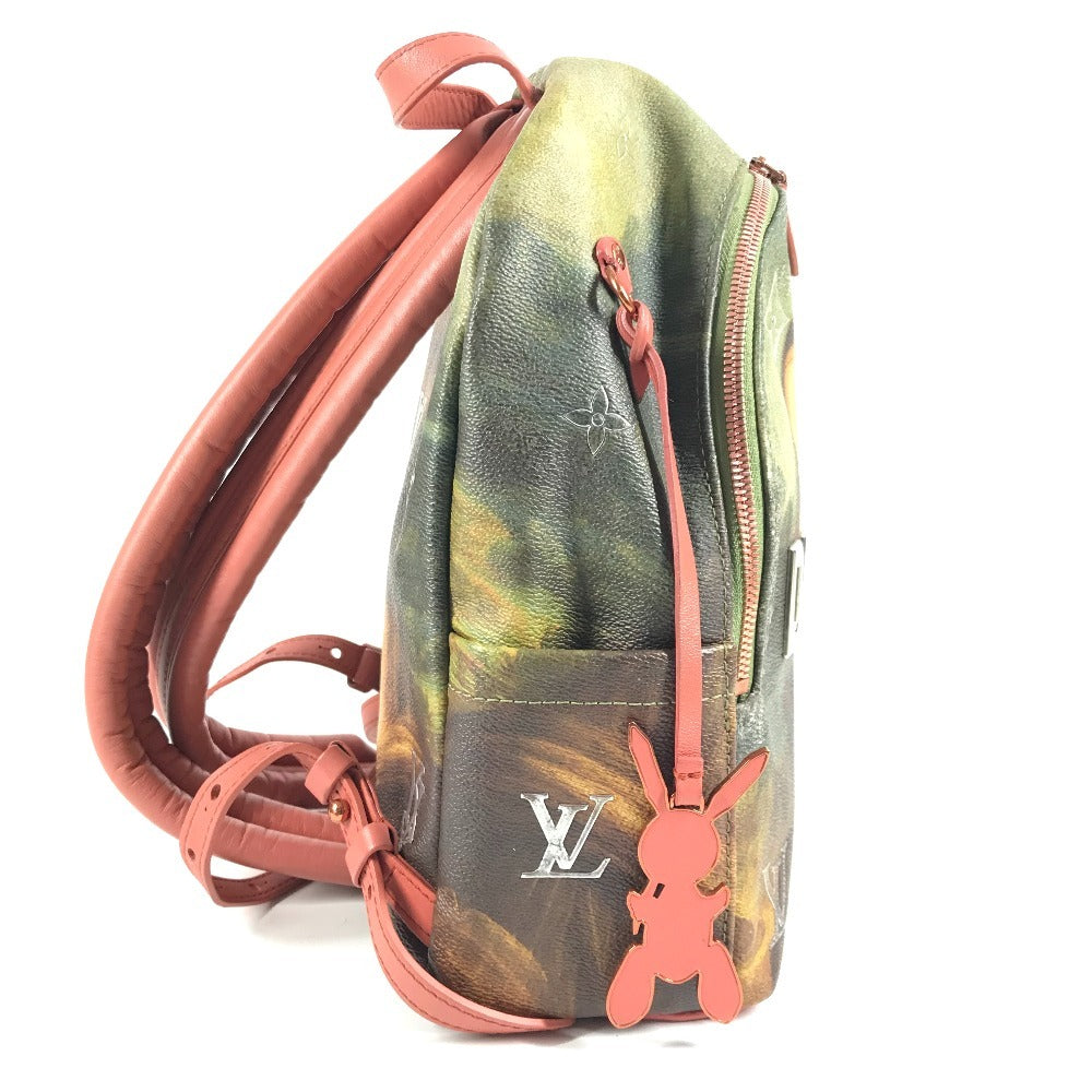 LOUIS VUITTON M43375 マスターズコレクション モナリザ パームスプリングス バックパック カバン リュックサック レザー ユニセックス カーキ