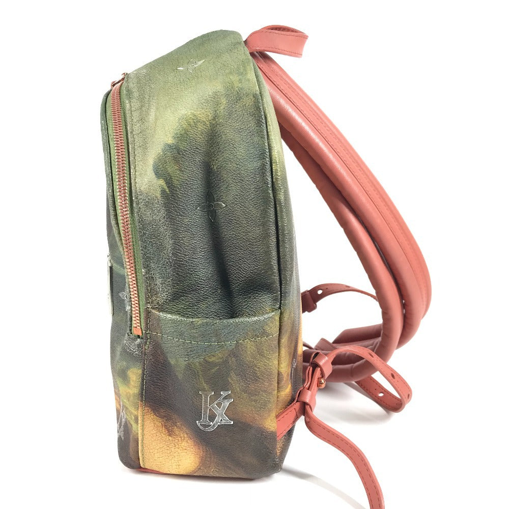 LOUIS VUITTON M43375 マスターズコレクション モナリザ パームスプリングス バックパック カバン リュックサック レザー ユニセックス カーキ
