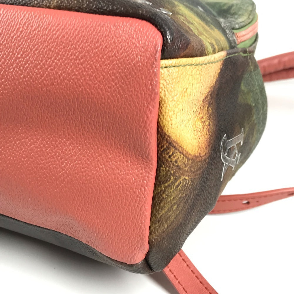 LOUIS VUITTON M43375 マスターズコレクション モナリザ パームスプリングス バックパック カバン リュックサック レザー ユニセックス カーキ
